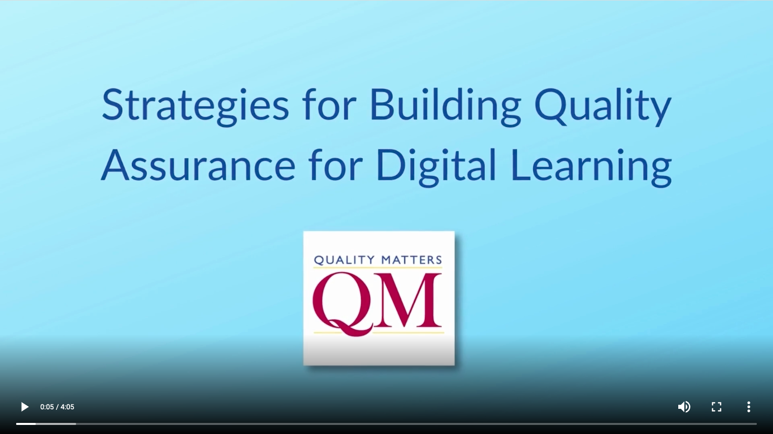 Strategies for Building Quality Assurance for Digital Learning